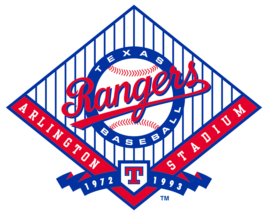 Texas Rangers 1993 Stadium Logo iron on paper